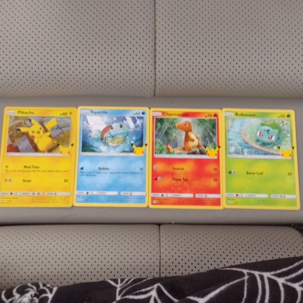 25th anniversary pokemon cards 1st gen starters